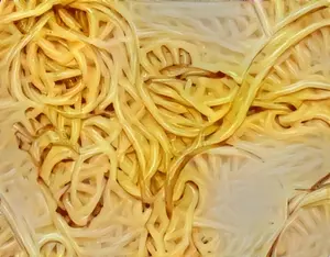 Spaghetti teen takes it from behind