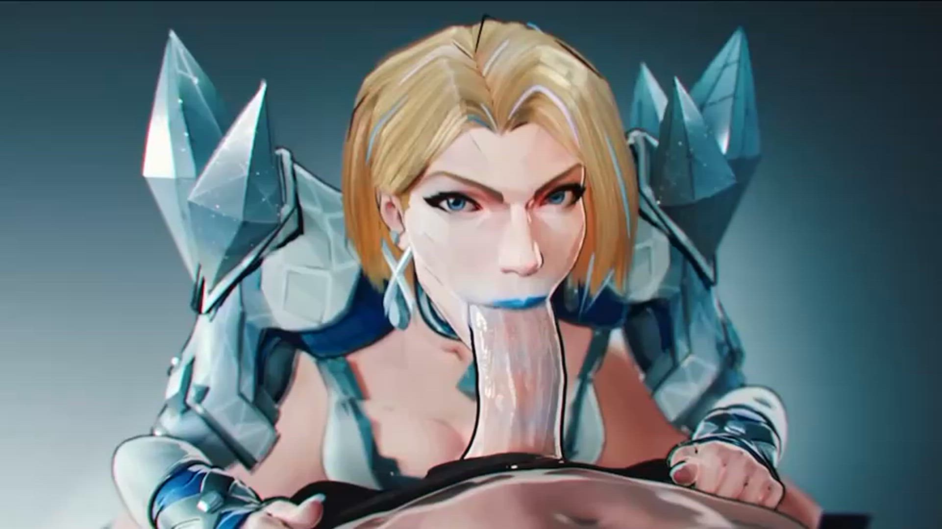 3D Animation Blonde Blowjob