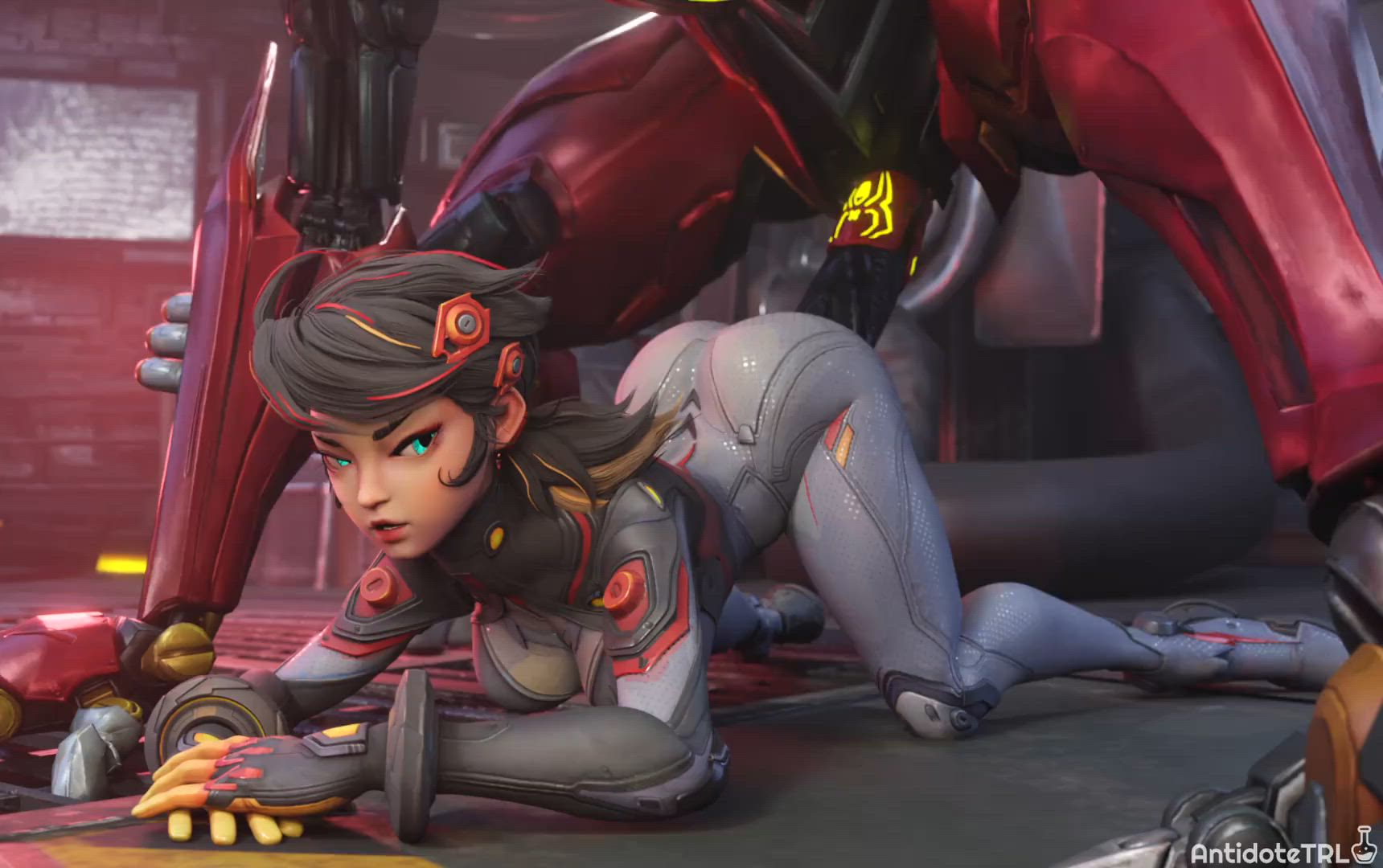 Animation Big Dick Petite Robot