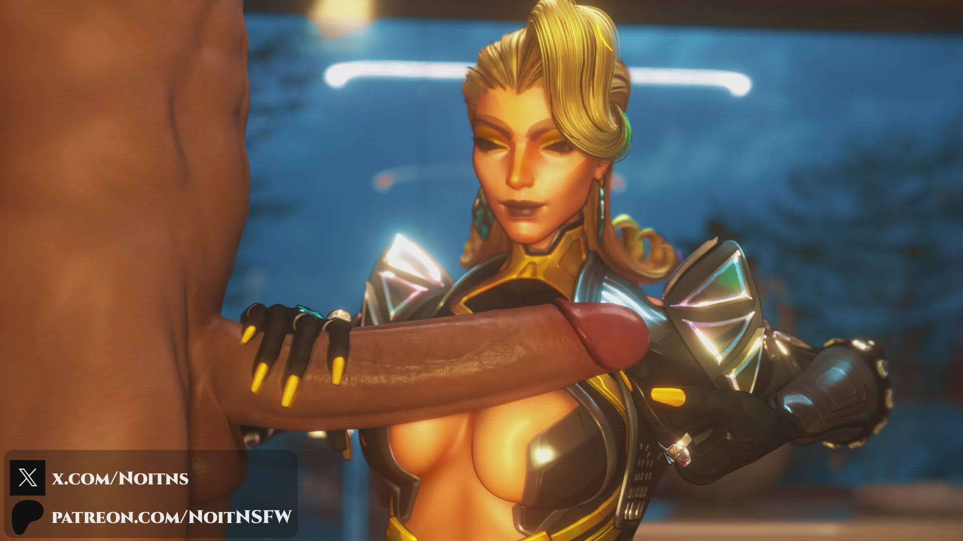 3D Animation Big Tits Handjob