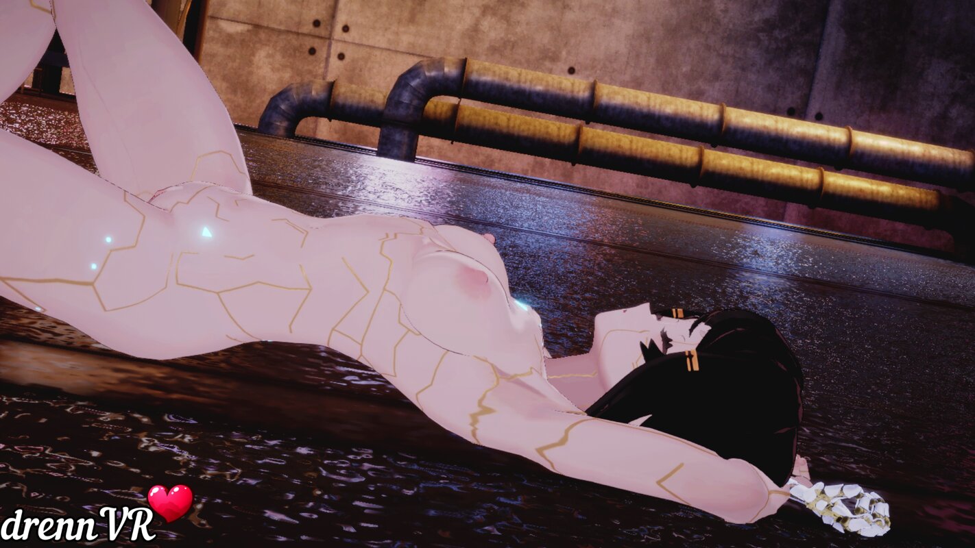 3D Anime Boobs Brunette