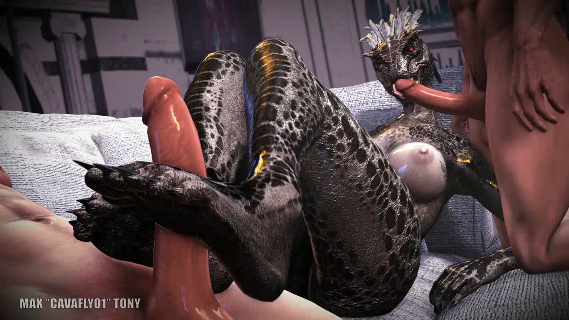 3D Animation Blowjob Cowgirl