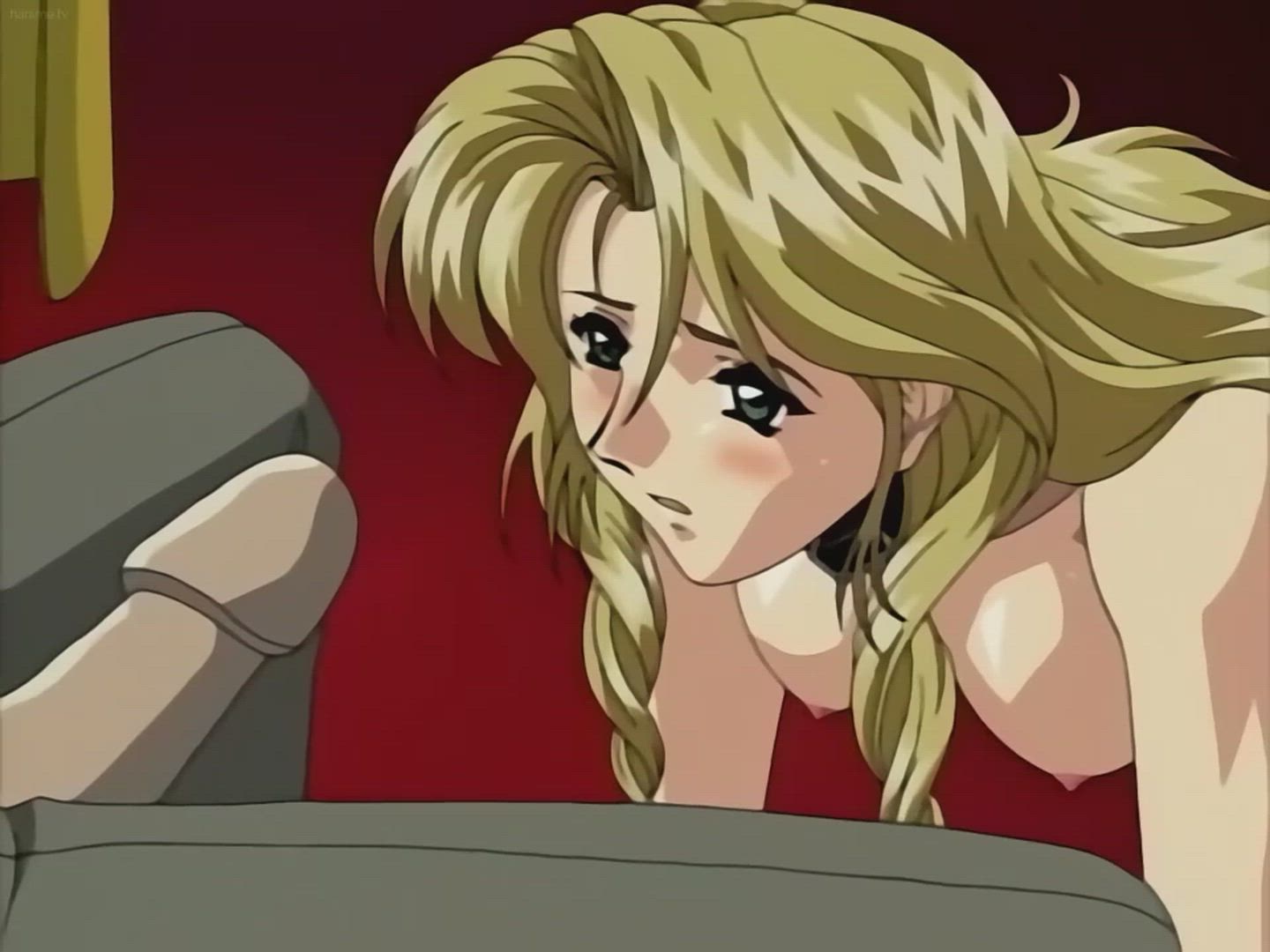 Anime Blonde Blowjob Cum