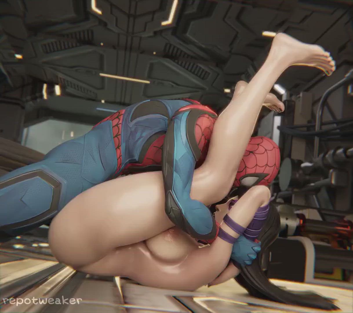 3D Animation Big Tits Floor Sex