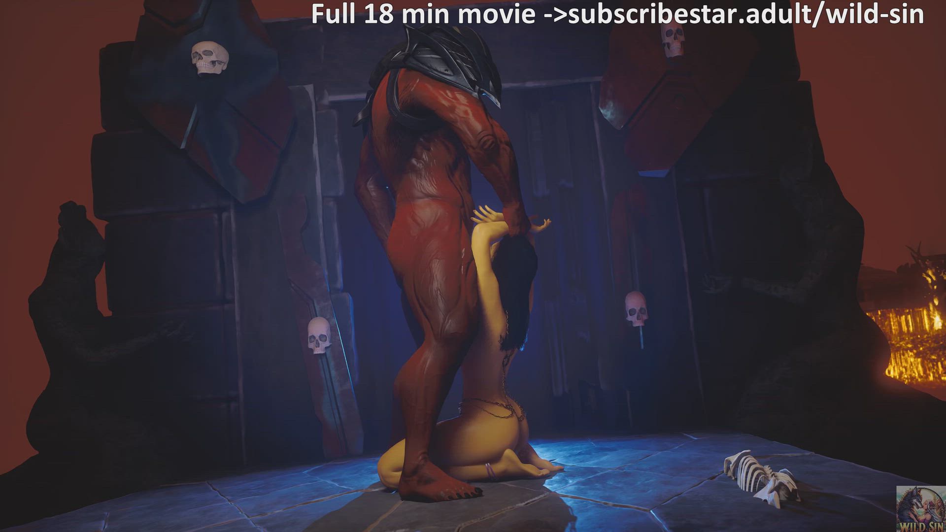 3D Animation Deepthroat Demon