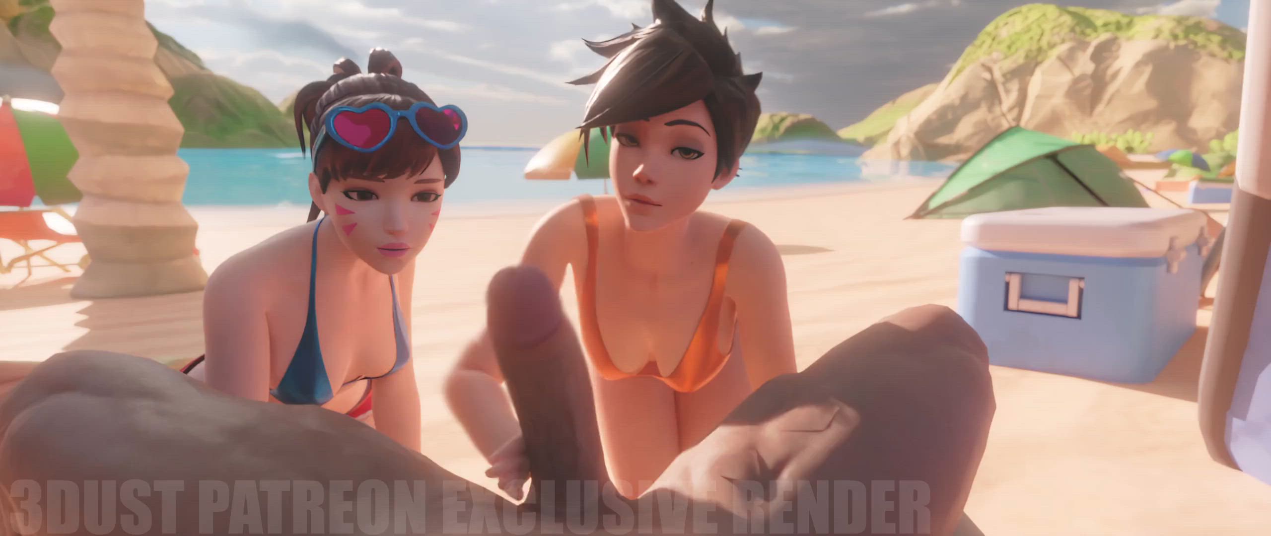 Animation Blowjob Overwatch Threesome