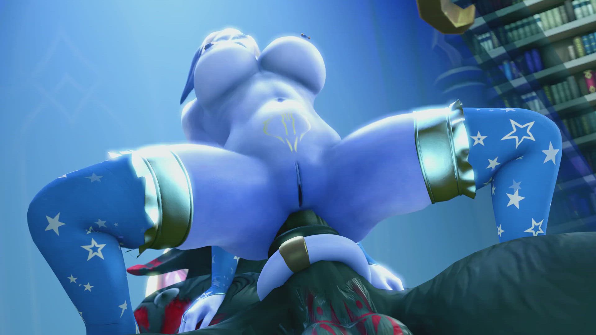 3D Anal Animation Blue