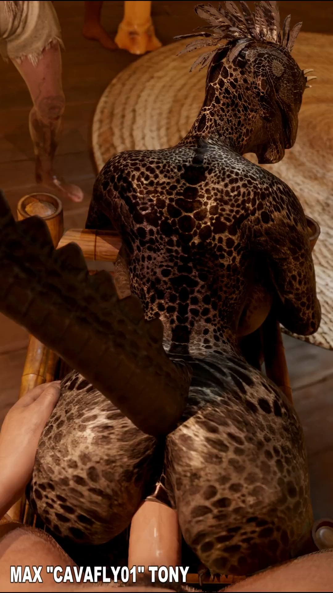 3D Animation Bent Over Big Tits