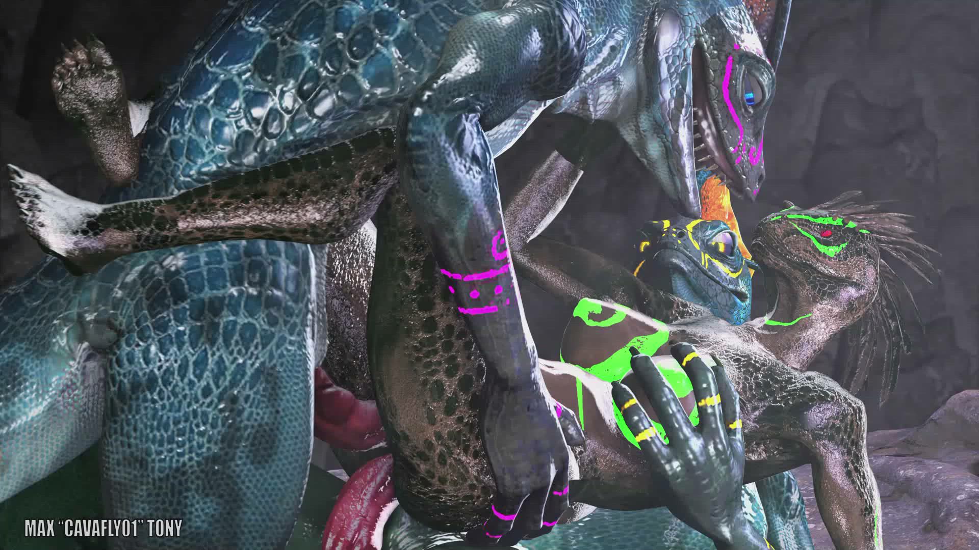 3D Animation Double Penetration Eye Contact