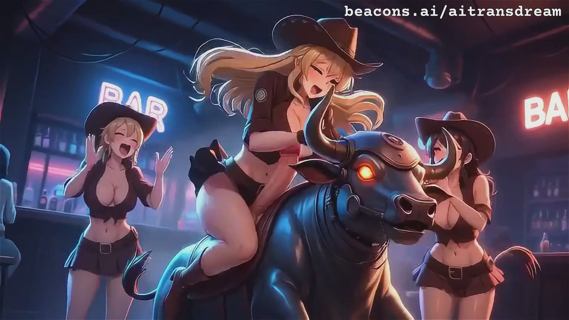 Ai Generated Anime Bull Country Girl