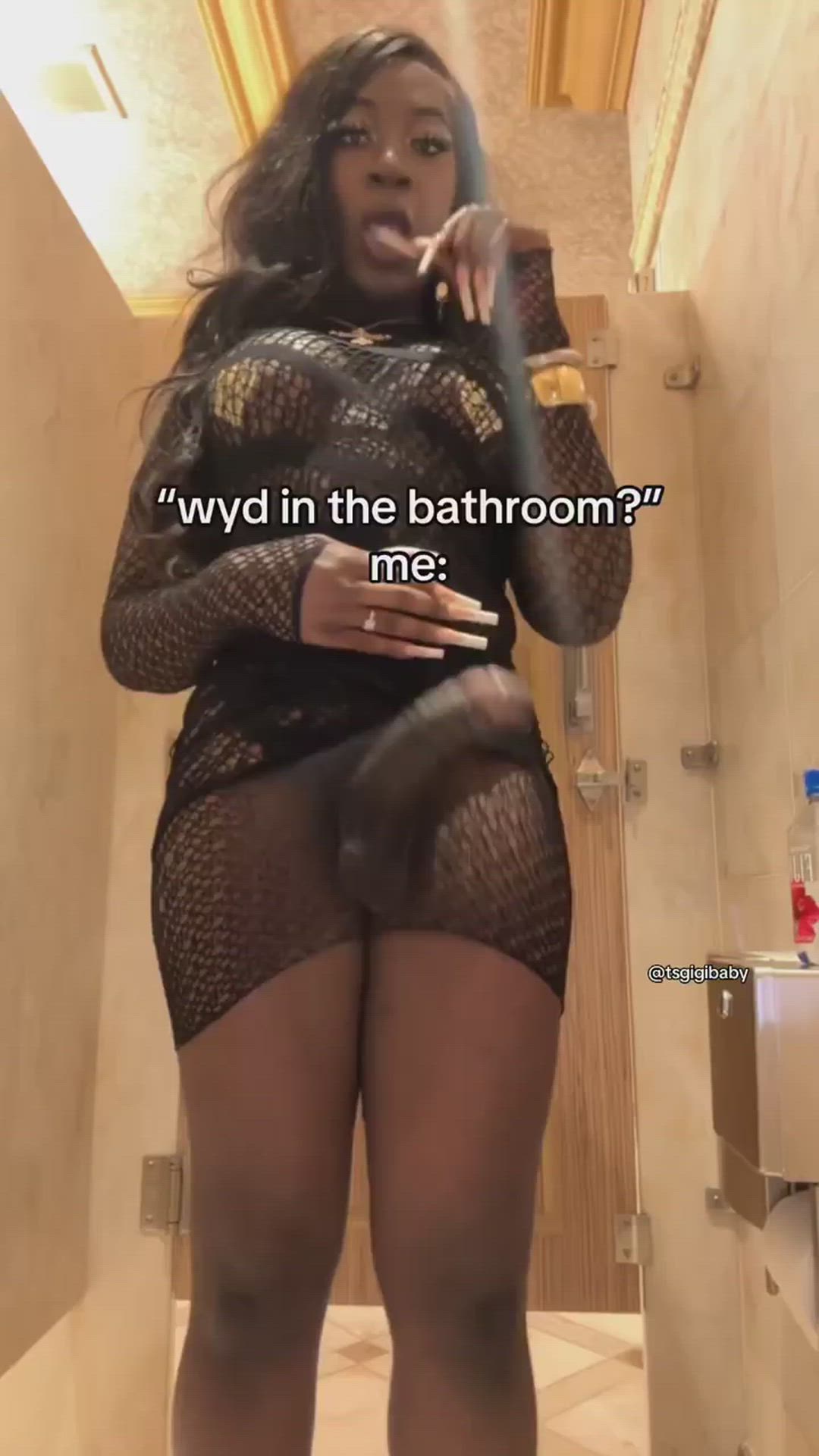 Bathroom Big Dick Cumshot Ebony