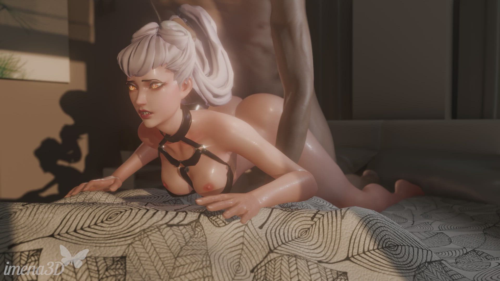 3D Animation Doggystyle Hair Pulling