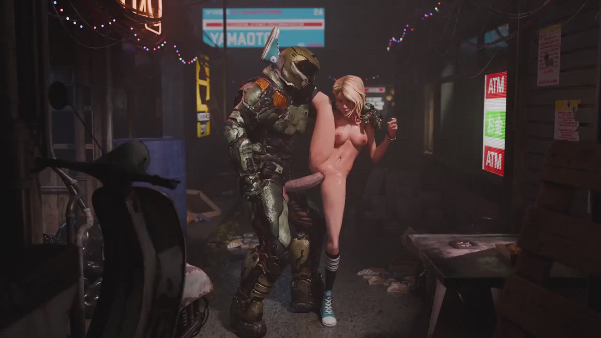 3D Animation Big Dick Blonde