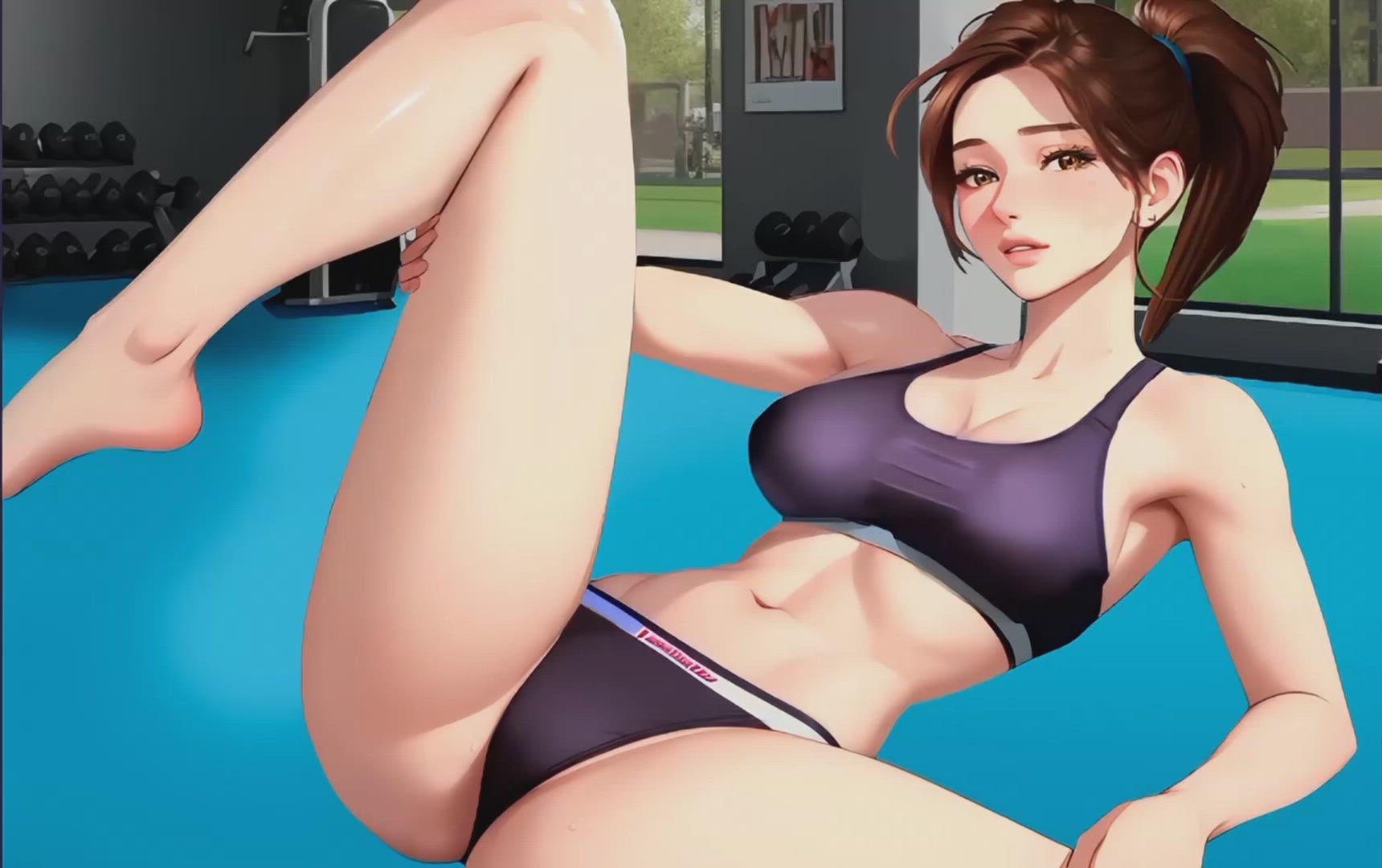 Adult Game Animation Big Tits Gym
