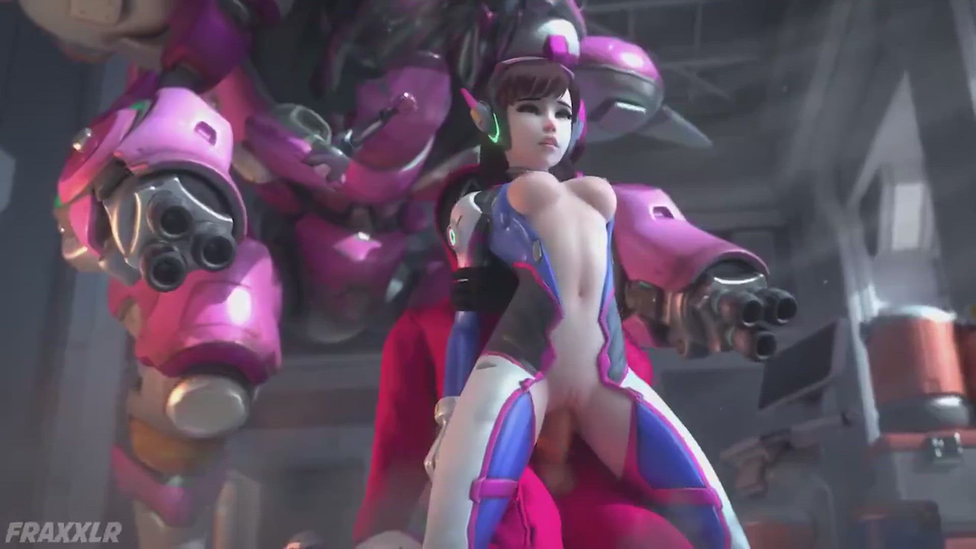 Cute Interracial Overwatch Reverse Cowgirl