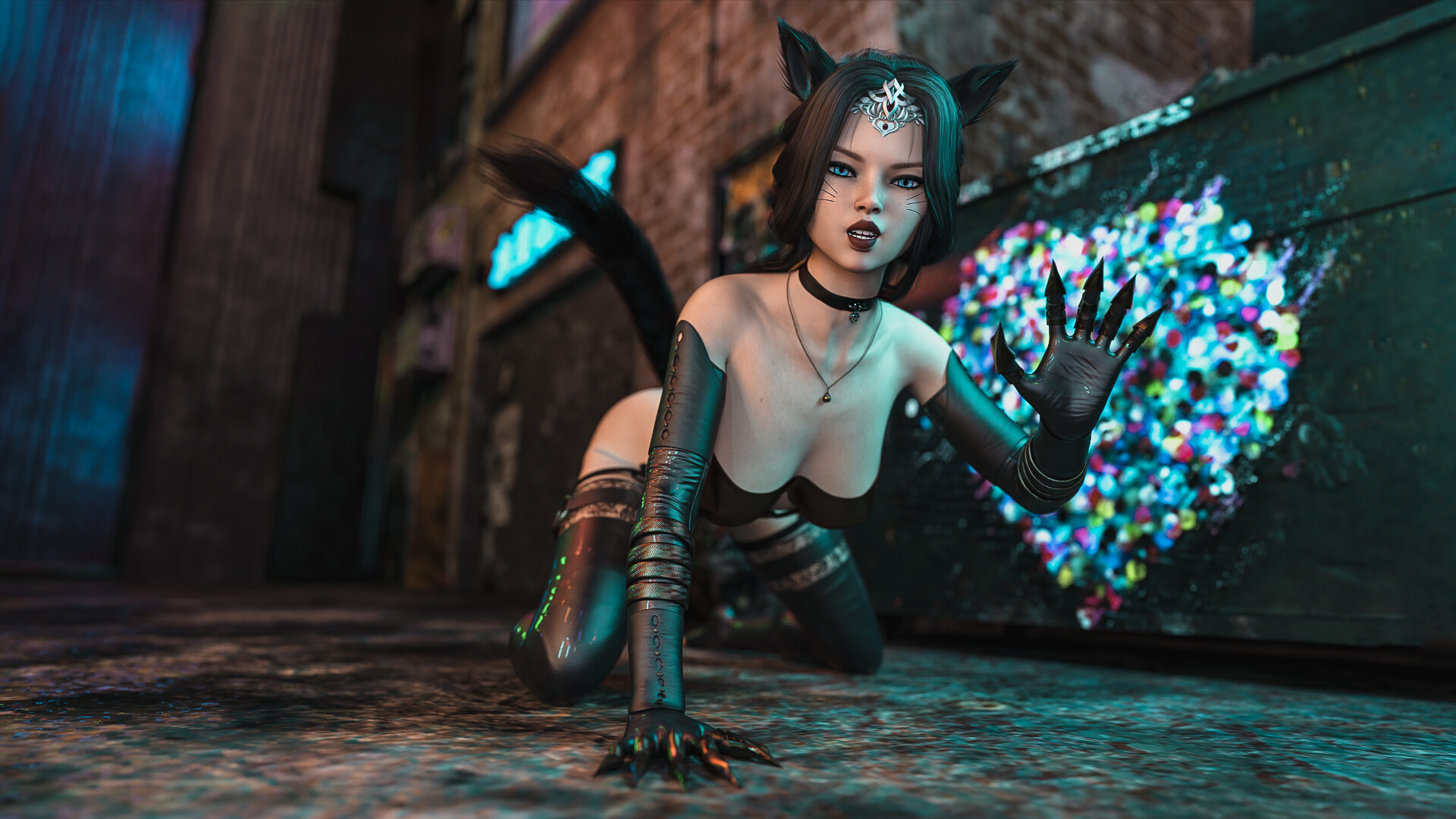 3D Brunette Latina Nude