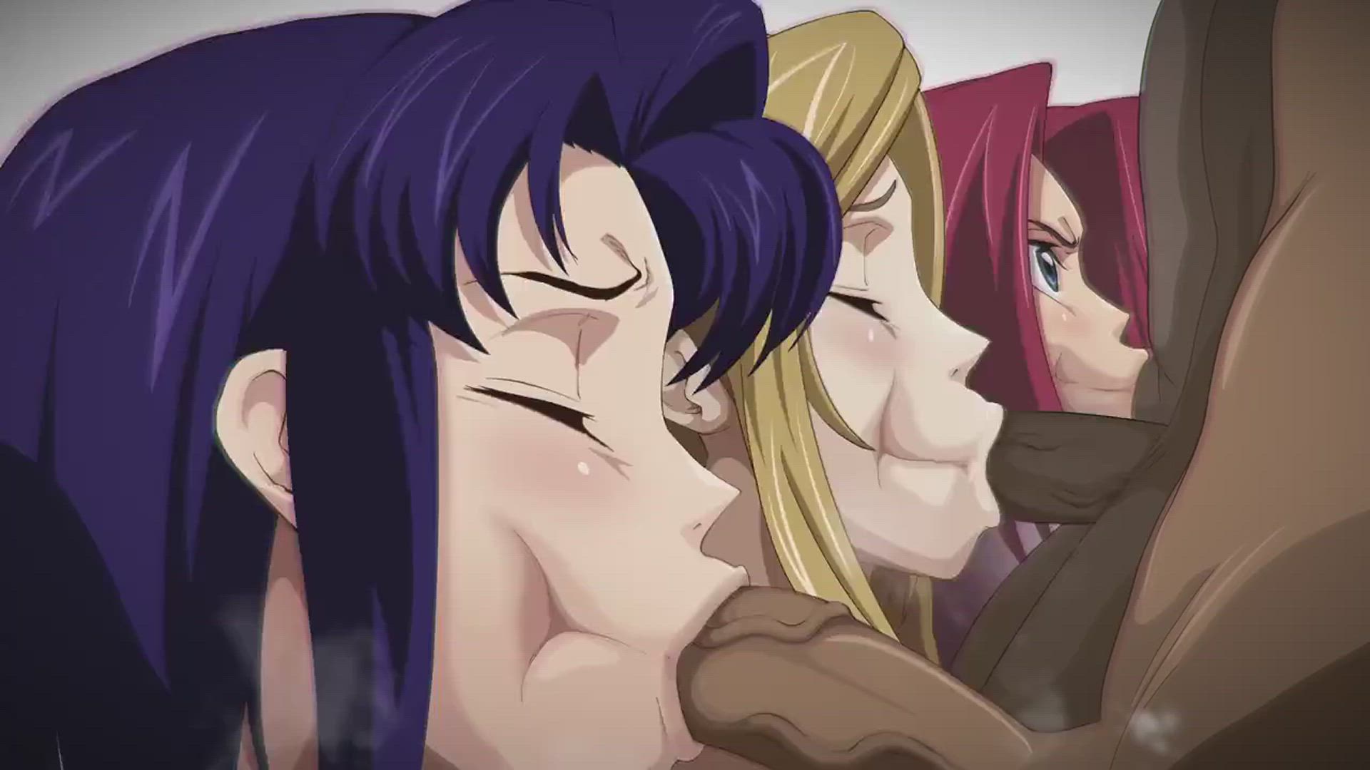 Animation Anime BBC Blowjob