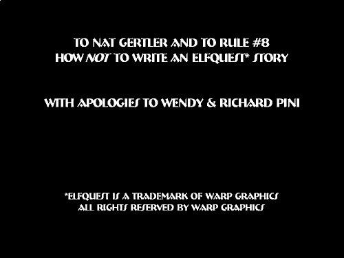 ElfQuest Leetah Dancing And Lunch