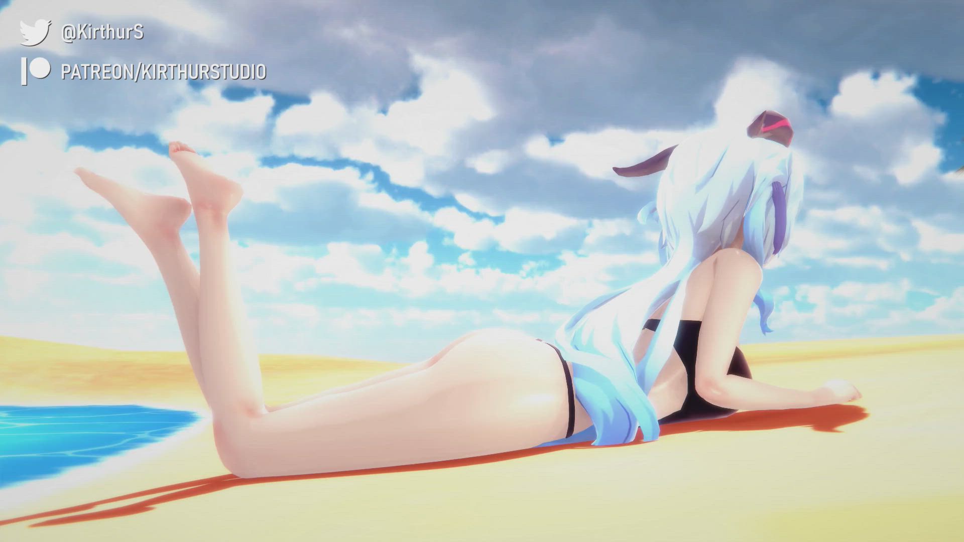 3D Animation Anime Beach