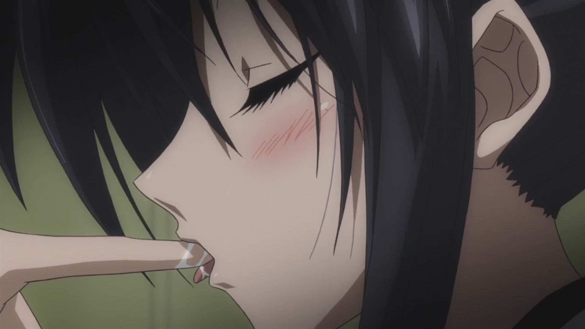 Anime Ecchi Finger in Mouth Hentai