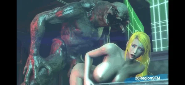 Samus Bending Over A Table