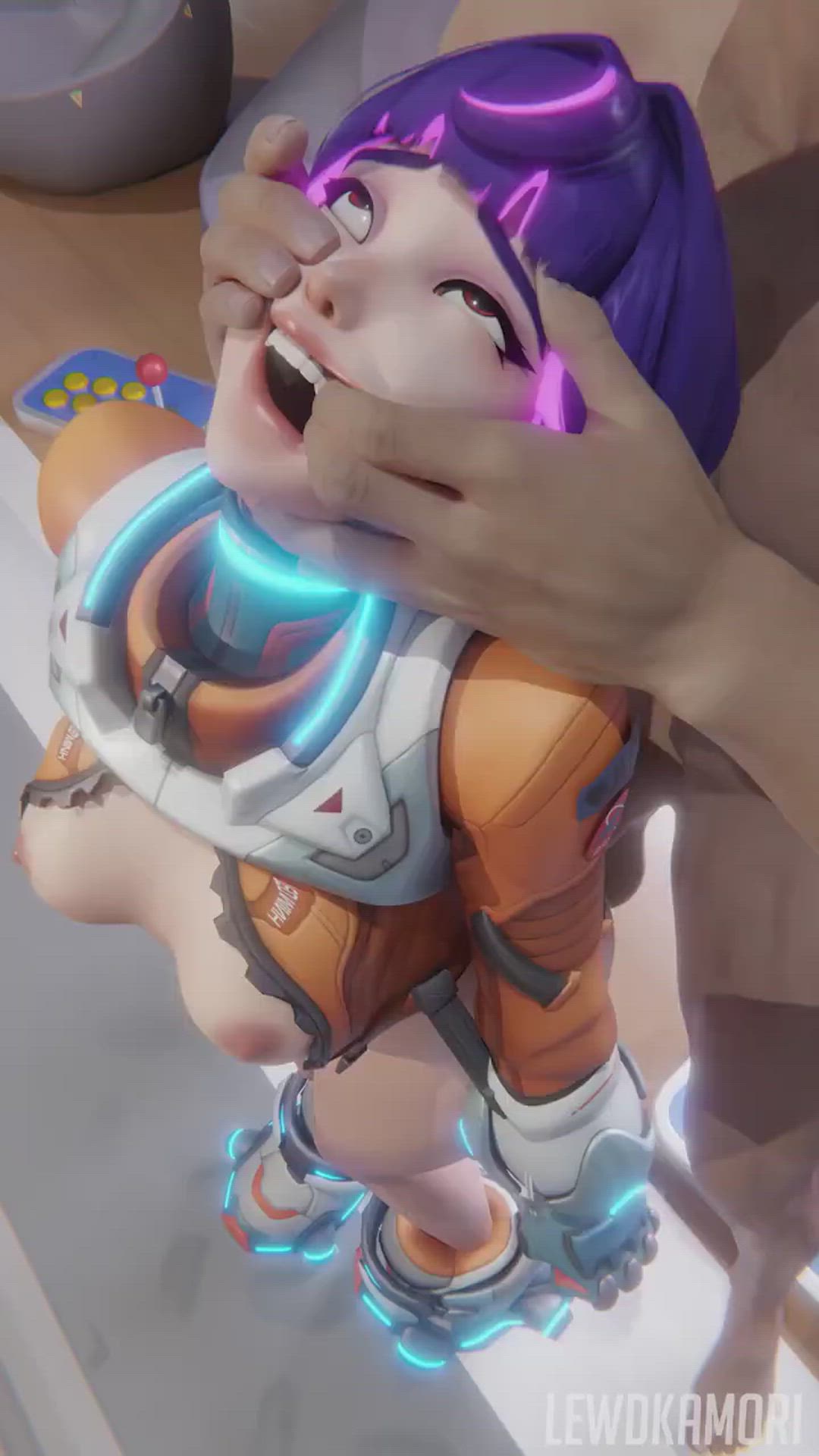 Animation Asian BWC Finger in Mouth