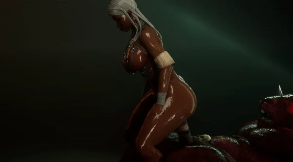 Big Ass Slut Plays With