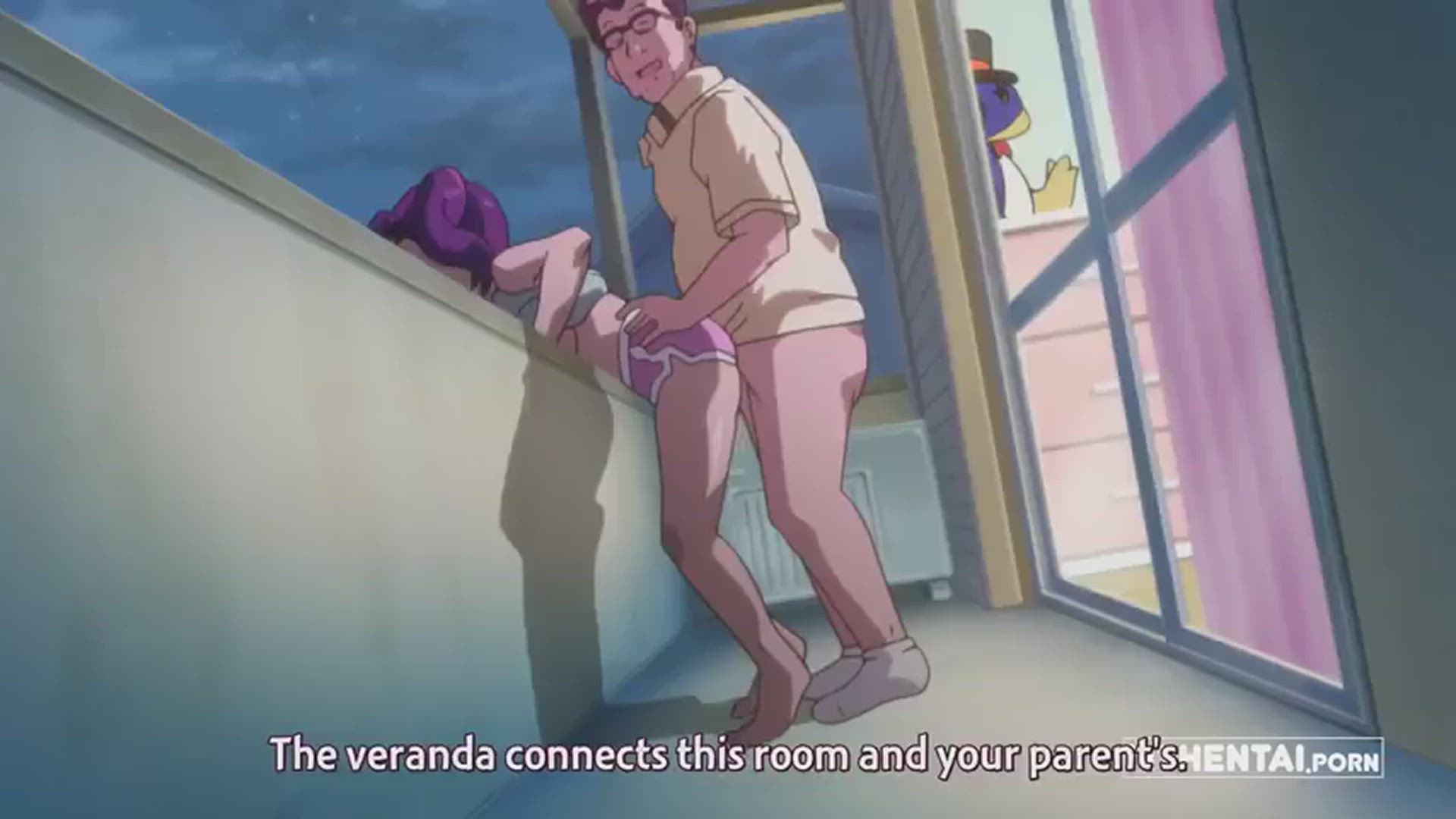 Balcony Doggystyle Hentai Outdoor