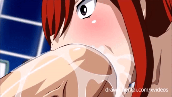 Erza Takes A Cumshot In