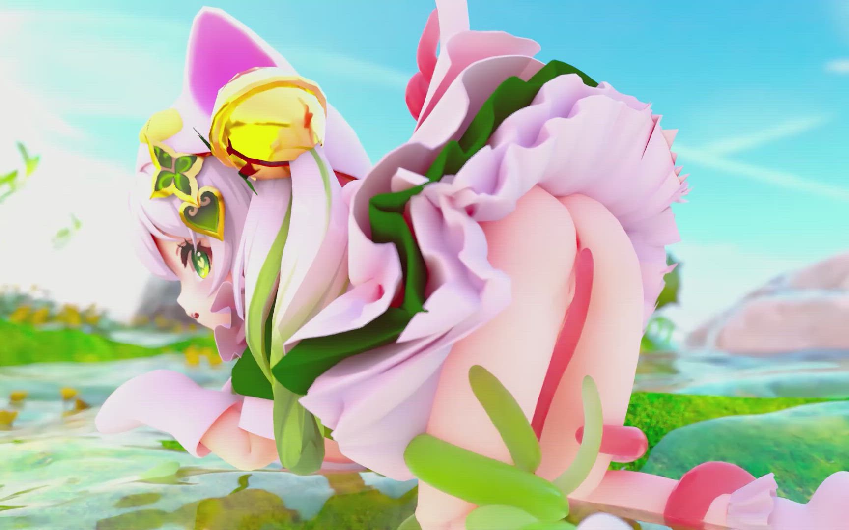 3D Animation Catgirl Ecchi