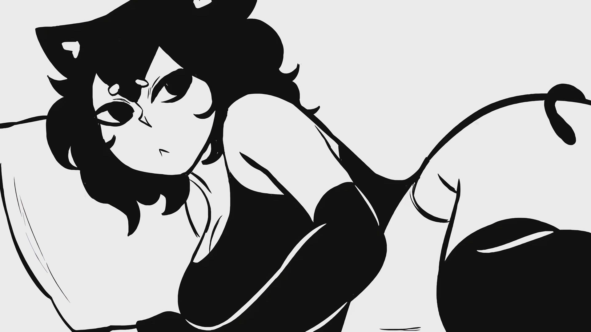 Animation Catgirl Masturbating