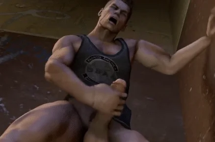 3D Cumming On The Stairs