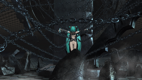 Nude Hatsune Miku Chained Black