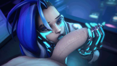 Sombra From Overwatch Blowjob Tease