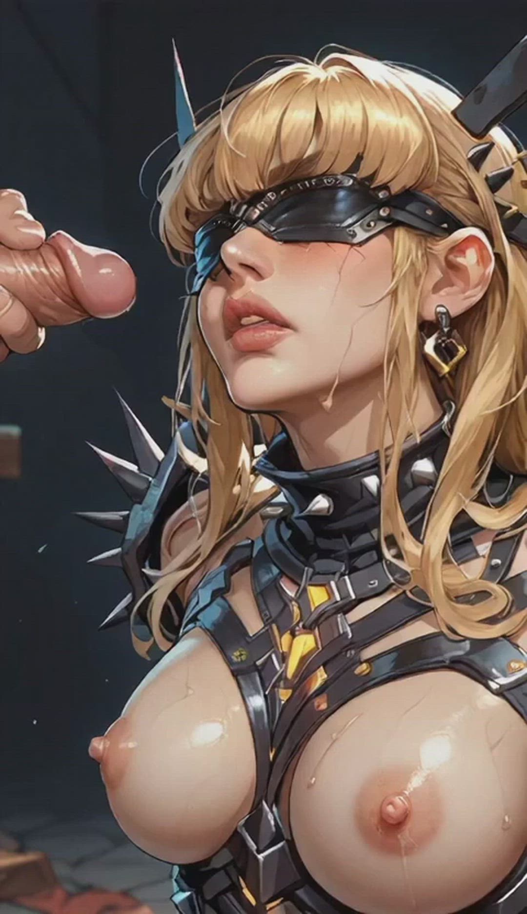 Animation BDSM Blindfolded Blonde