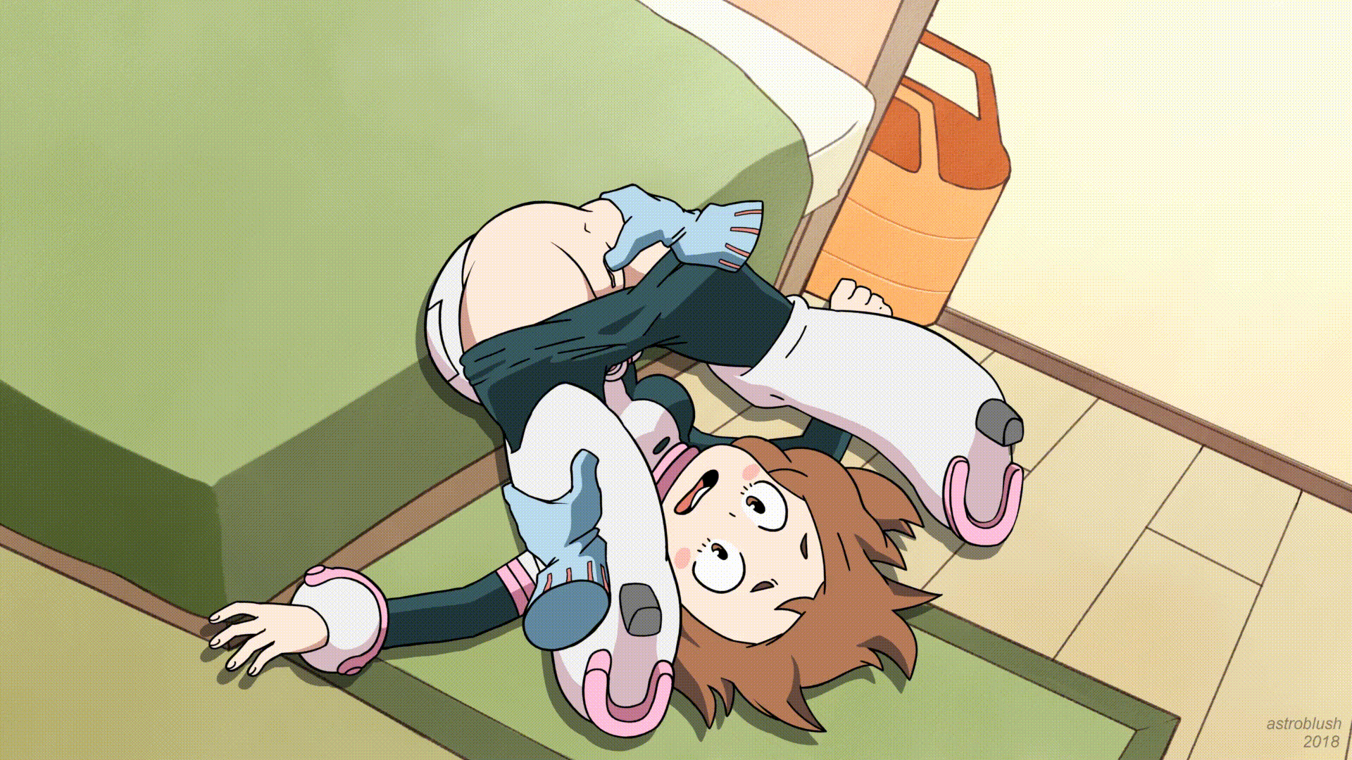 Uraraka Fingers Herself In Suit