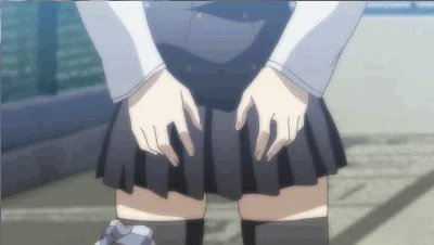Lifting Up A Hentai Skirt