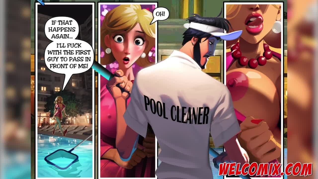 The Pool Cleaner Fucking The Hot Bosses - Pleasure Mansion Hentai Uncensored